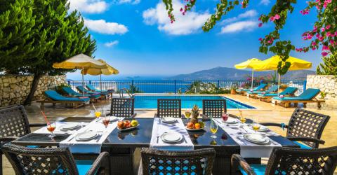 Villa Helios Kalkan Kördere Mevkiinde, Deniz Manzaralı, Özel Havuzlu Villa, Merkeze Yakın Villa.