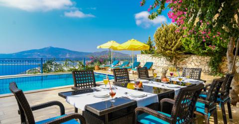 Villa Helios Kalkan Kördere Mevkiinde, Deniz Manzaralı, Özel Havuzlu Villa, Merkeze Yakın Villa.