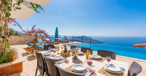 Villa Fuşya Deniz Manzaralı Merkeze Yakın Jakuzili Lüks Villa 