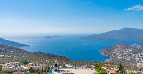 Villa Nar 2 Kalkan Kördere Mevkiinde, Deniz Manzaralı, Özel havuzlu, Merkeze Yakın Villa.