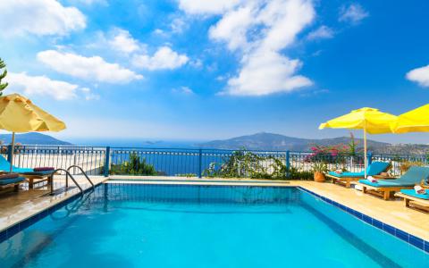 Villa Helios Kalkan Kördere Mevkiinde, Deniz Manzaralı, Özel Havuzlu Villa, Merkeze Yakın Villa.