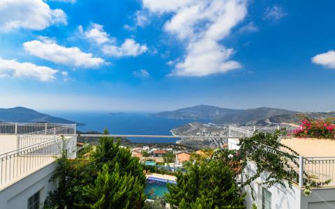 Villa Helios Kalkan Kördere Mevkiinde, Deniz Manzaralı, Özel Havuzlu Villa, Merkeze Yakın Villa.