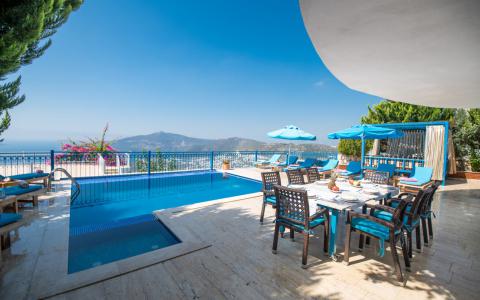 Villa Jasmine Kalkan Kördere Mevkiinde, Denize Manzaralı, Özel Havuzlu, Merkeze Yakın Villa.