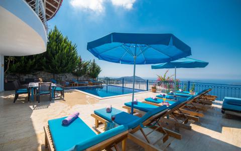 Villa Jasmine Kalkan Kördere Mevkiinde, Denize Manzaralı, Özel Havuzlu, Merkeze Yakın Villa.