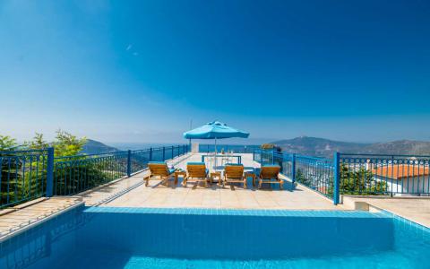 Villa Nar 2 Kalkan Kördere Mevkiinde, Deniz Manzaralı, Özel havuzlu, Merkeze Yakın Villa.